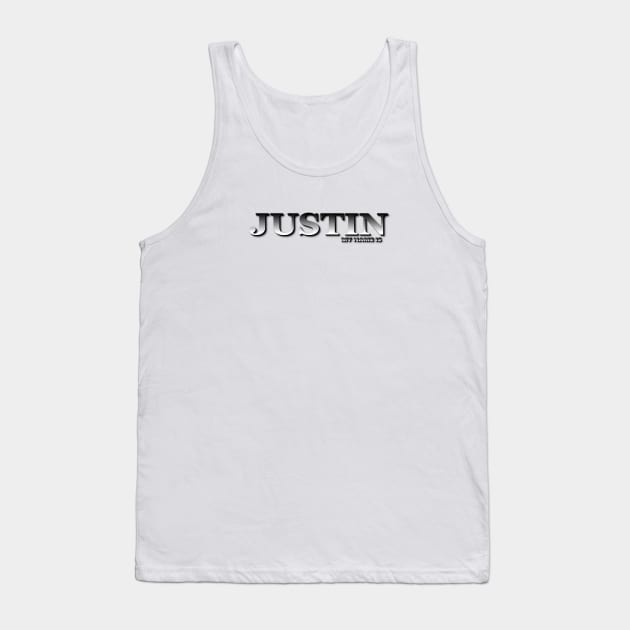 JUSTIN. MY NAME IS JUSTIN. SAMER BRASIL Tank Top by Samer Brasil